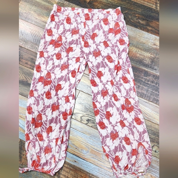 Anthropologie Red & Purple Maelynn Joggers - Picture 1 of 4